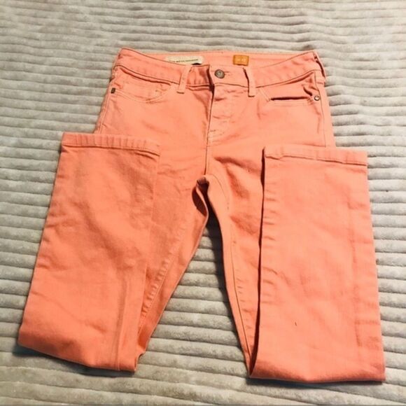 Pilcro and the Letterpress Slim Ankle Jean Apricot 28 - Picture 3 of 6